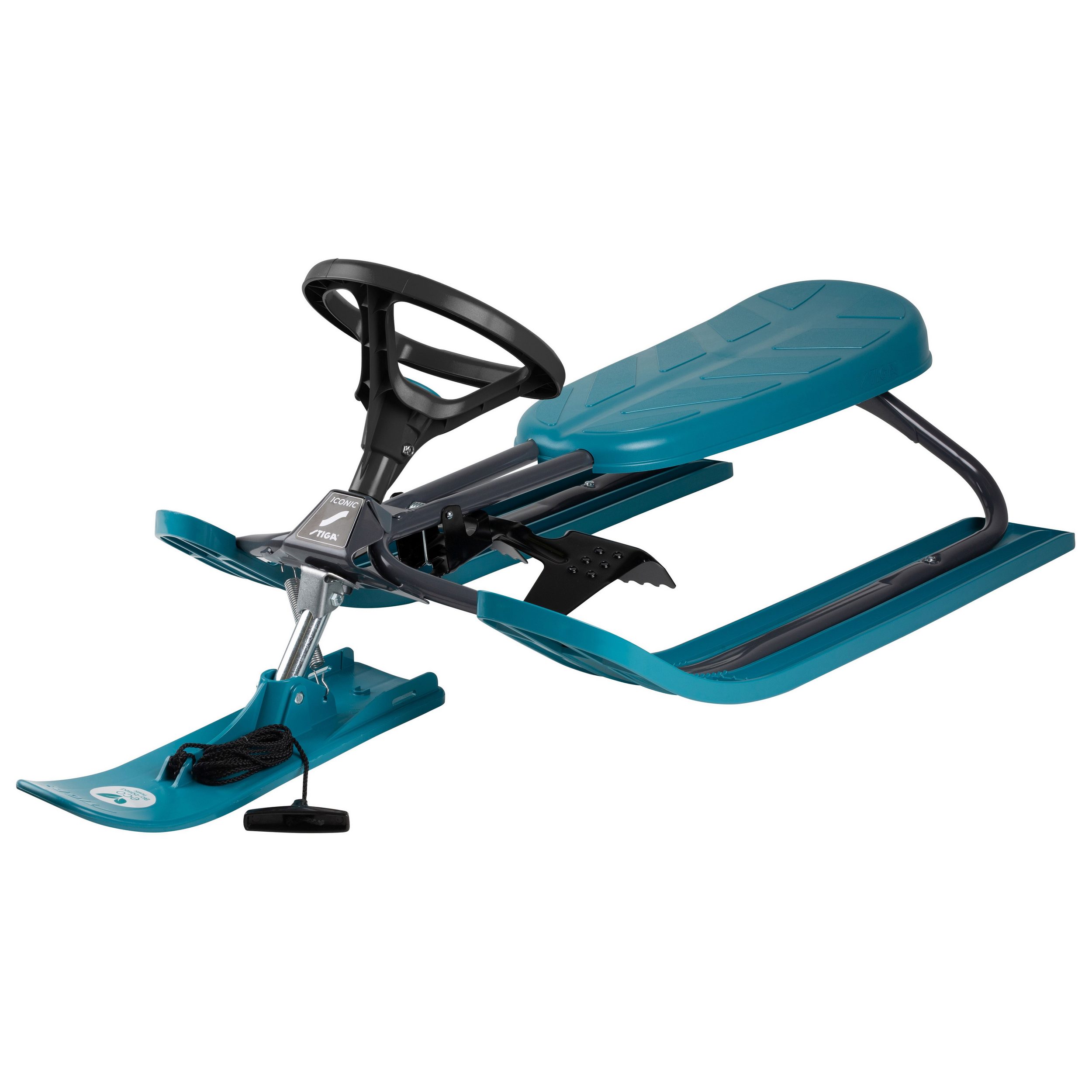 Schlitten SNOWRACER ICONIC BIO graphite grey/aqua STIGA® Rennrodel