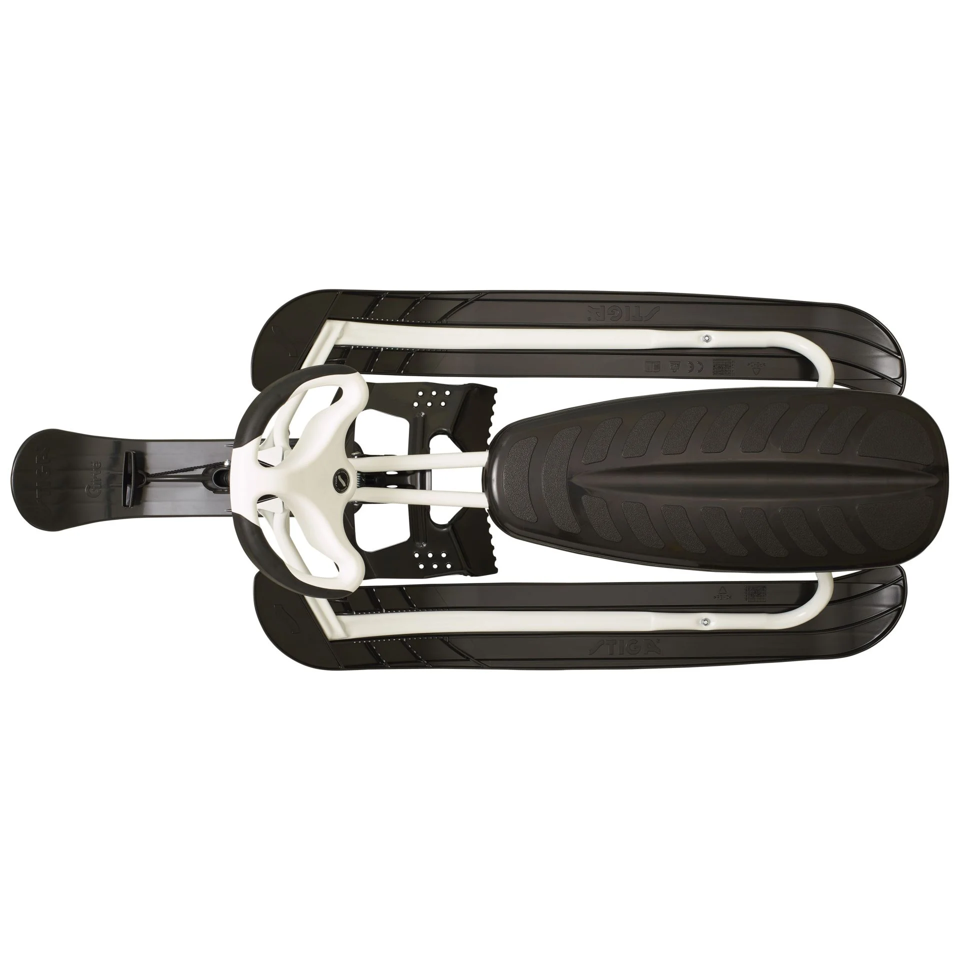 Schlitten SNOWRACER Supreme GT white/black, STIGA® Rennrodel