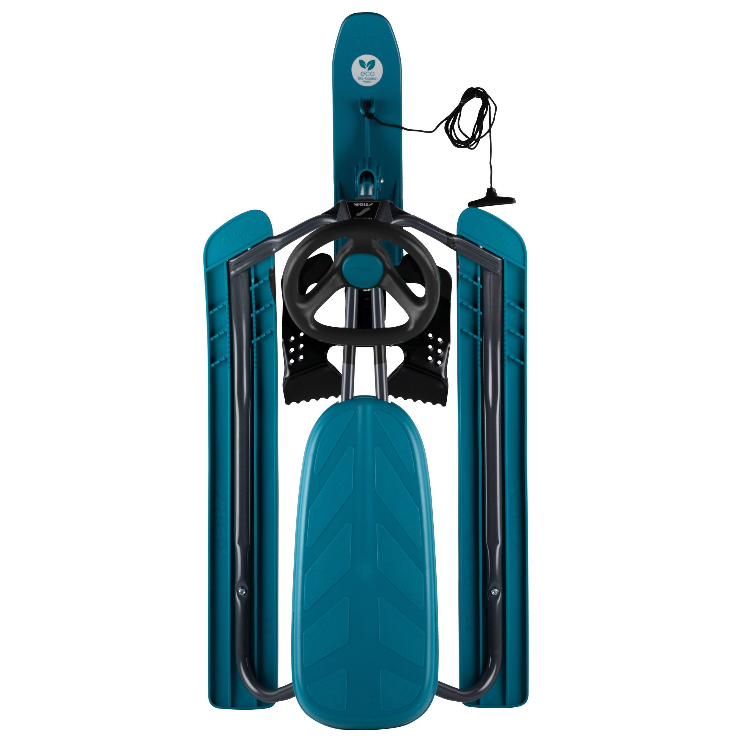 Schlitten SNOWRACER ICONIC BIO graphite grey/aqua STIGA® Rennrodel