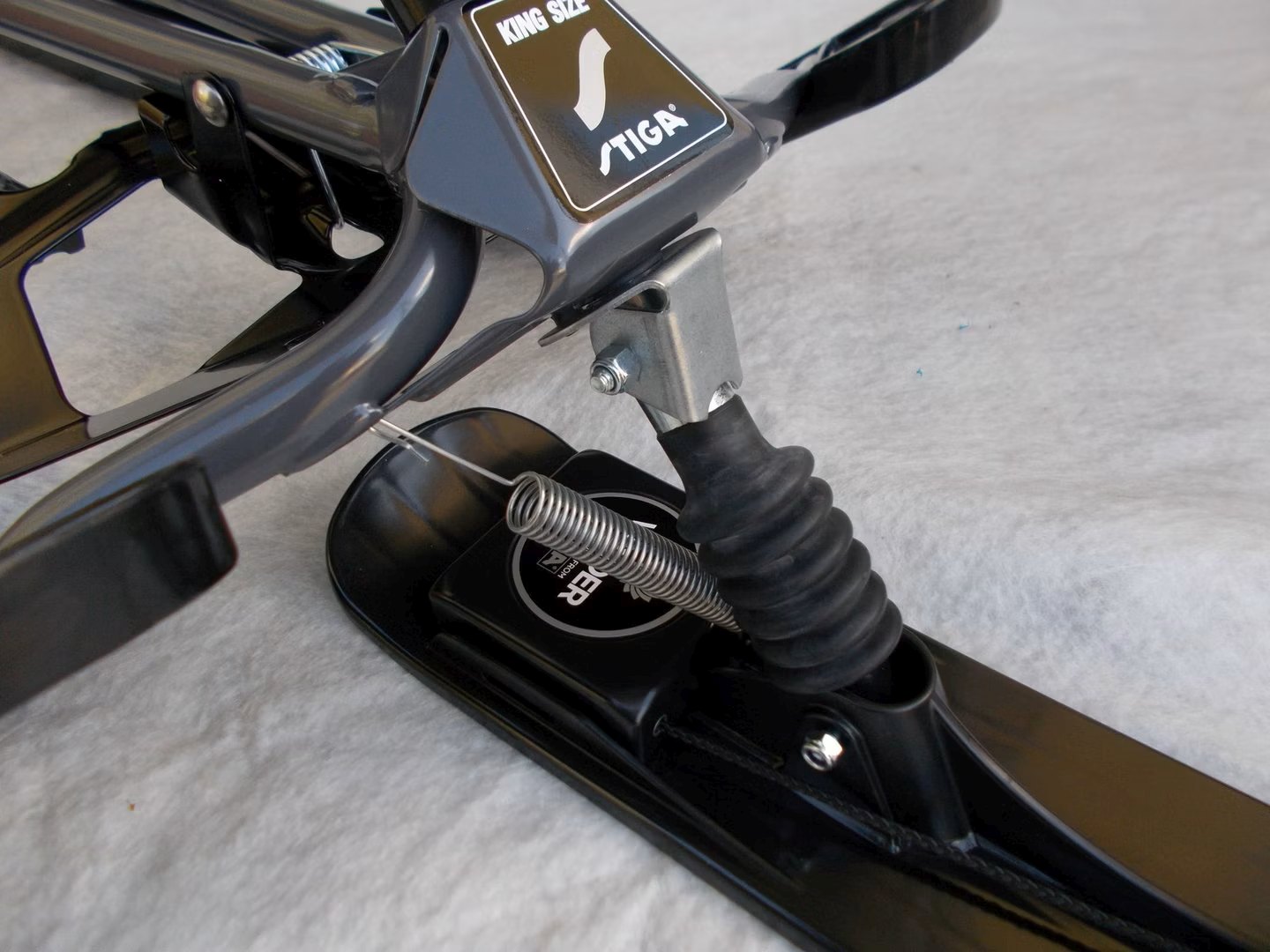 Schlitten SNOWRACER King Size GT Grey/Black, STIGA® Rennrodel für 2