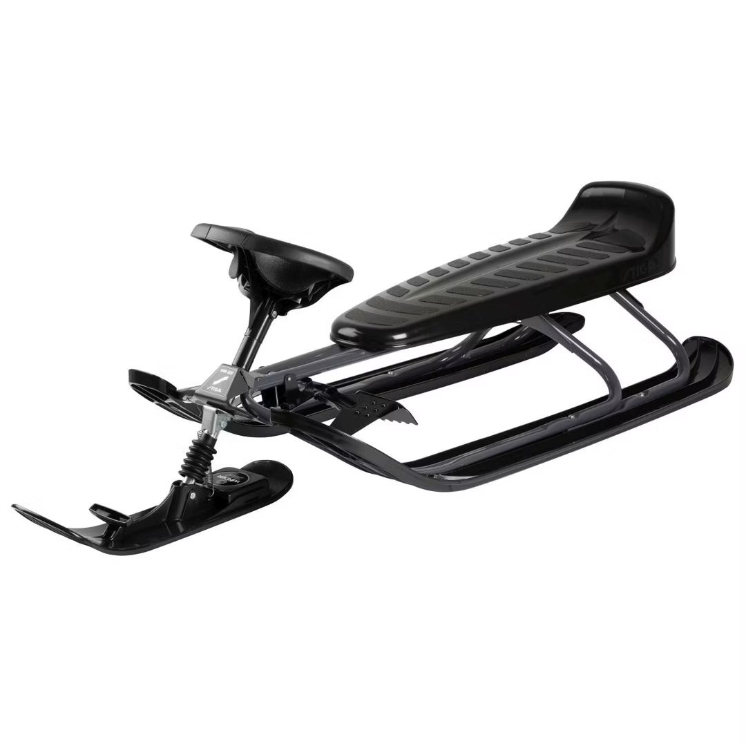 Schlitten SNOWRACER King Size GT Grey/Black, STIGA® Rennrodel für 2