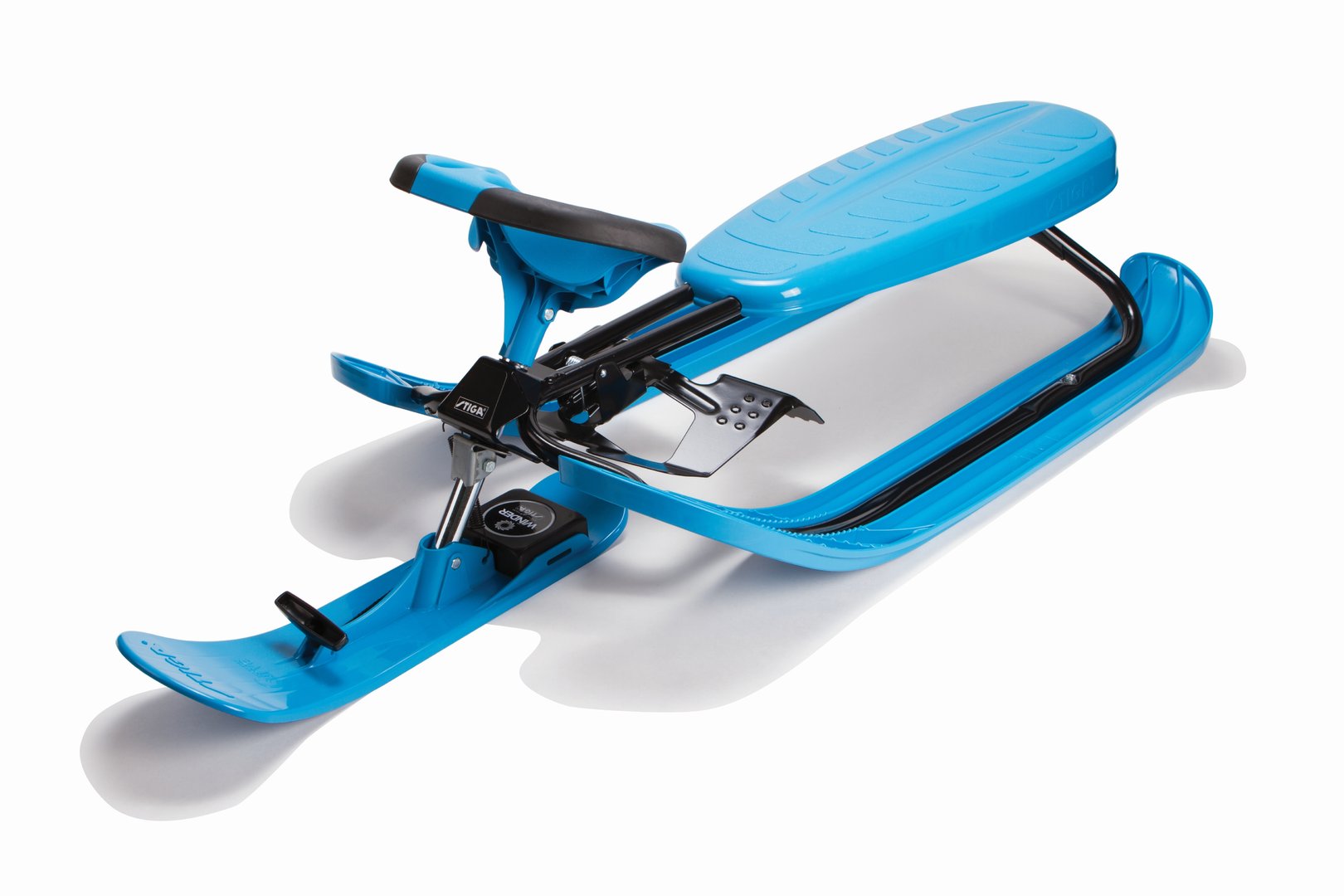 Schlitten SNOWRACER Curve PRO Black/Blue, STIGA® Rennrodel